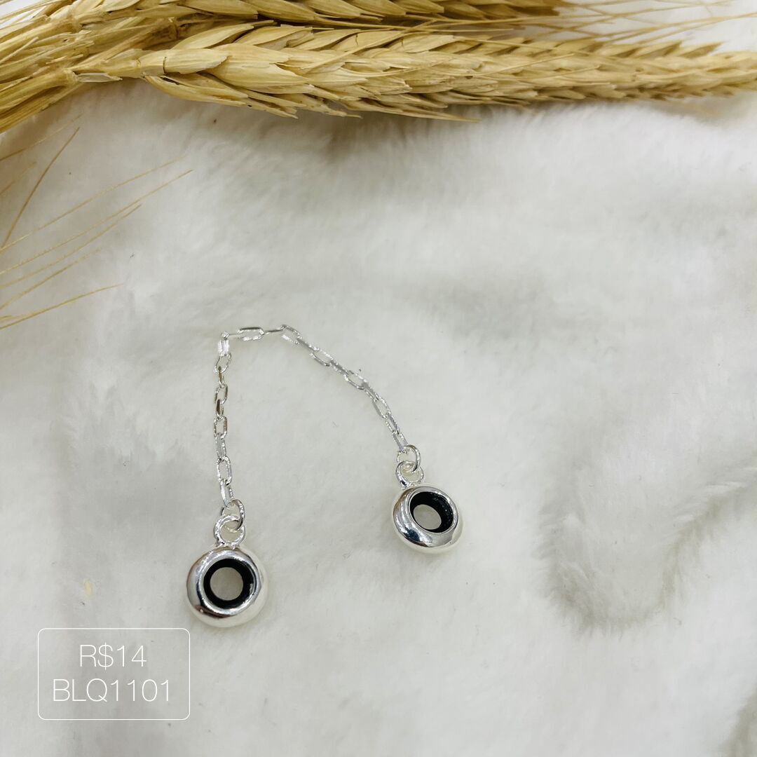 Trava p/ Berloques Liso Prateado